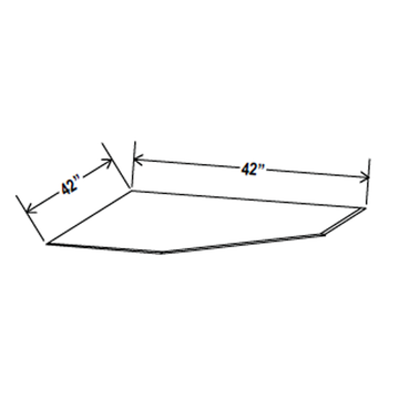 Corner Sink Front Floor - 42W x 42H x 23-1/4D - for use with DCSF42 - Charleston Saddle
