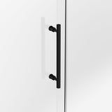 Ivanees 72 In. W X 76 In. H Frameless Single Sliding Glass Shower Door With 3 Glass Panels & 8mm Clear Tempered Glass- Barn Door Style