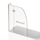 Ivanees 60 In. H x 45 In. W Hinged Frameless French Glass Bathtub Door