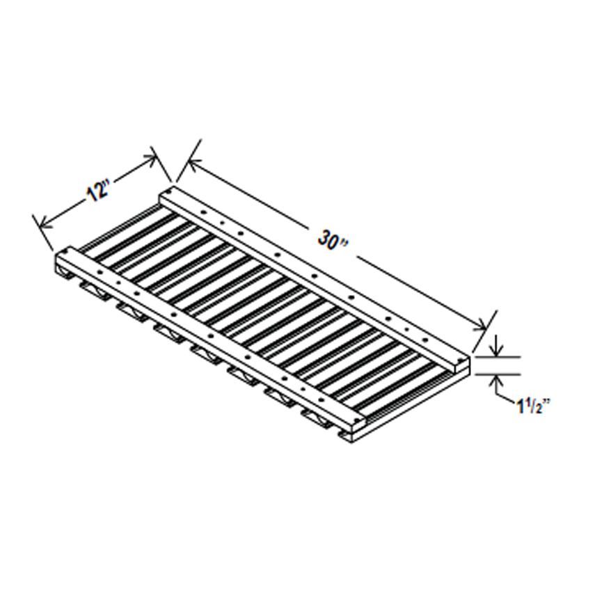 Stem Wine Glass Holder - 30W x 1 1/2H x 12D -Charleston White