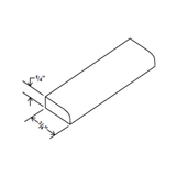 Scribe Moulding - 96"W x 0.25"H x 0.75"D - Blue Shaker Cabinet