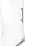 Ivanees 36 In. x 76 In. Neo-Angle Pivot Semi-Frameless Corner Shower Enclosure in Stainless Steel with 8mm Clear Tempered Glass