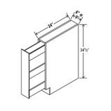 Spice Pull Base Cabinet - 6W x 34-1/2H x 24D - Blue Shaker Cabinet - RTA