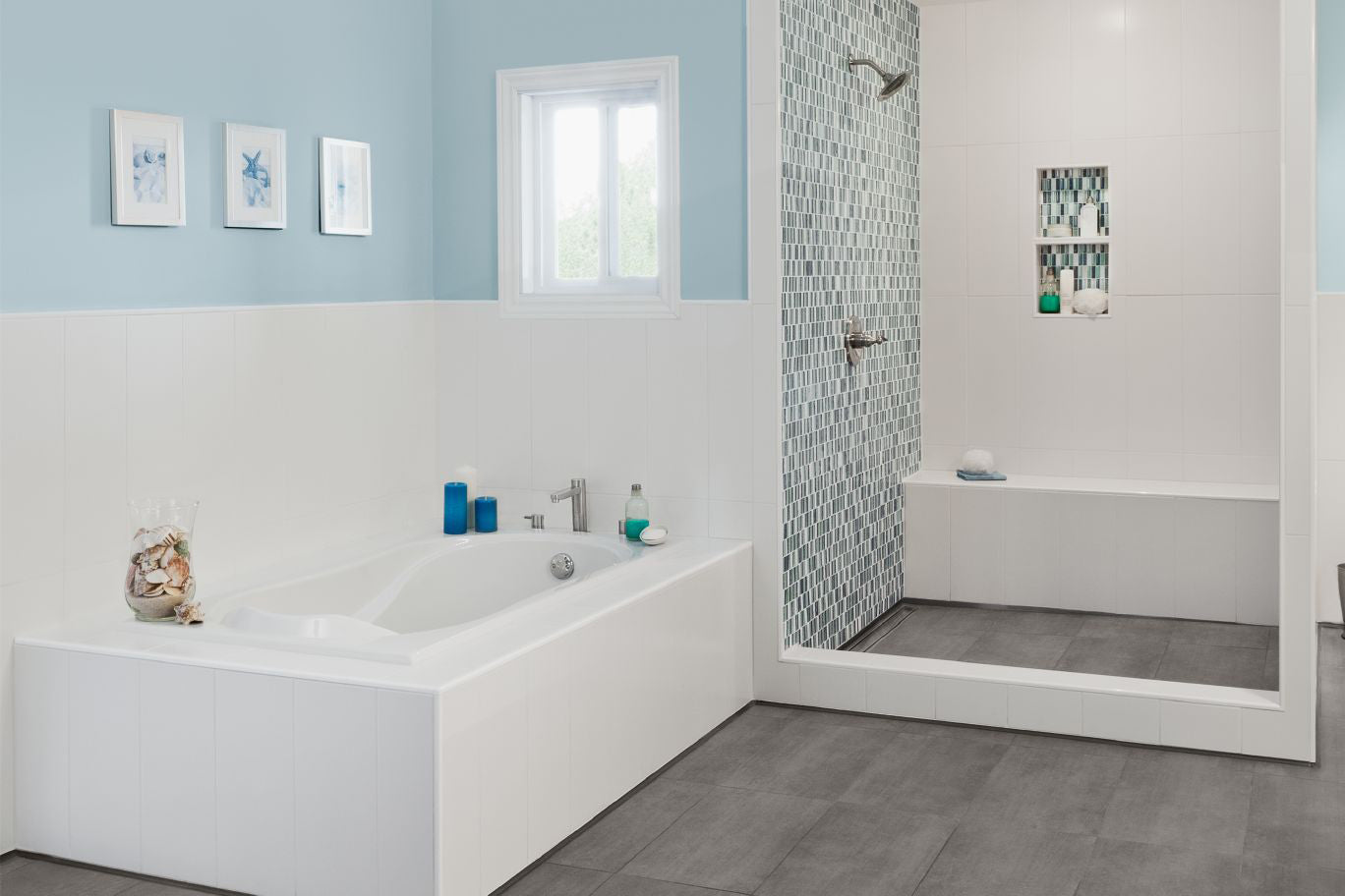 Double Wall Mounted Soap Holder Shower Wall Soap Dish for Shower Bathroom  Bathtub Kitchen Waterproof Dustproof No Drilling(Grey)