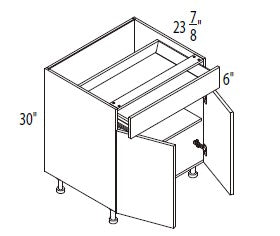 RTA - Dark Wood - Double Door Base Cabinets | 24