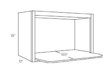 RTA - Elegant Stone - Microwave Wall Cabinet | 30"W x 18"H x 12"D