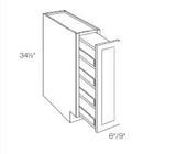 RTA - Elegant White - Spice Base Cabinet | 6"W x 34.5"H x 24"D