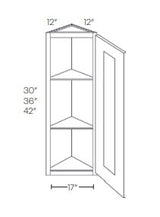 Park Avenue White - Single Door Wall End Cabinet | 12"W x 42"H x 12"D