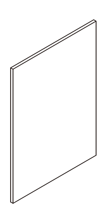 RTA Cabinet - Lacquer White - Refrigerator End Panel | 0.6