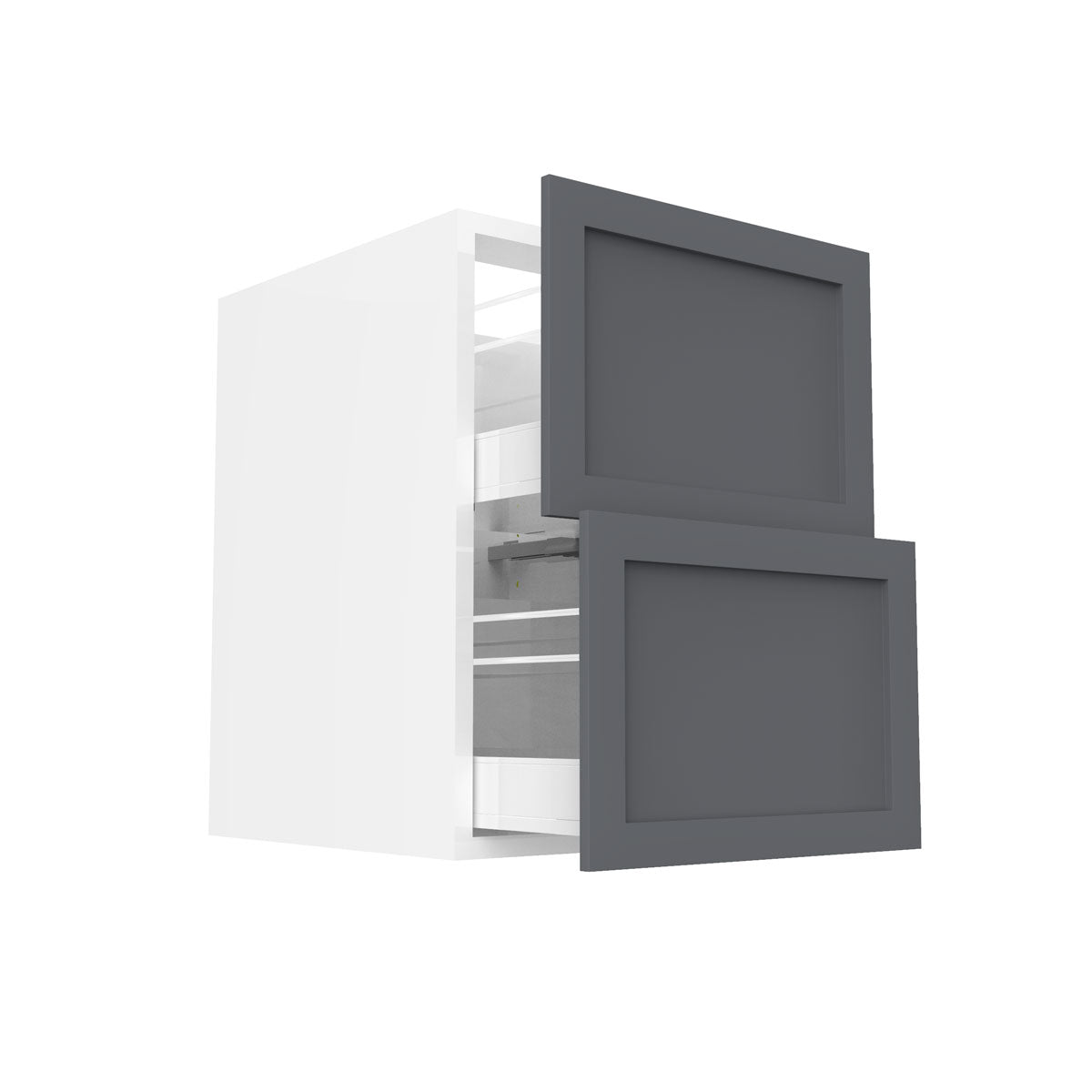 RTA - Grey Shaker - Floating Vanity Drawer Base Cabinet | 21"W x 30"H x 21"D