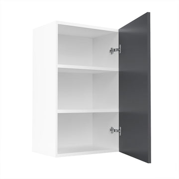 RTA - Grey Shaker - Single Door Wall Cabinets | 18"W x 30"H x 12"D
