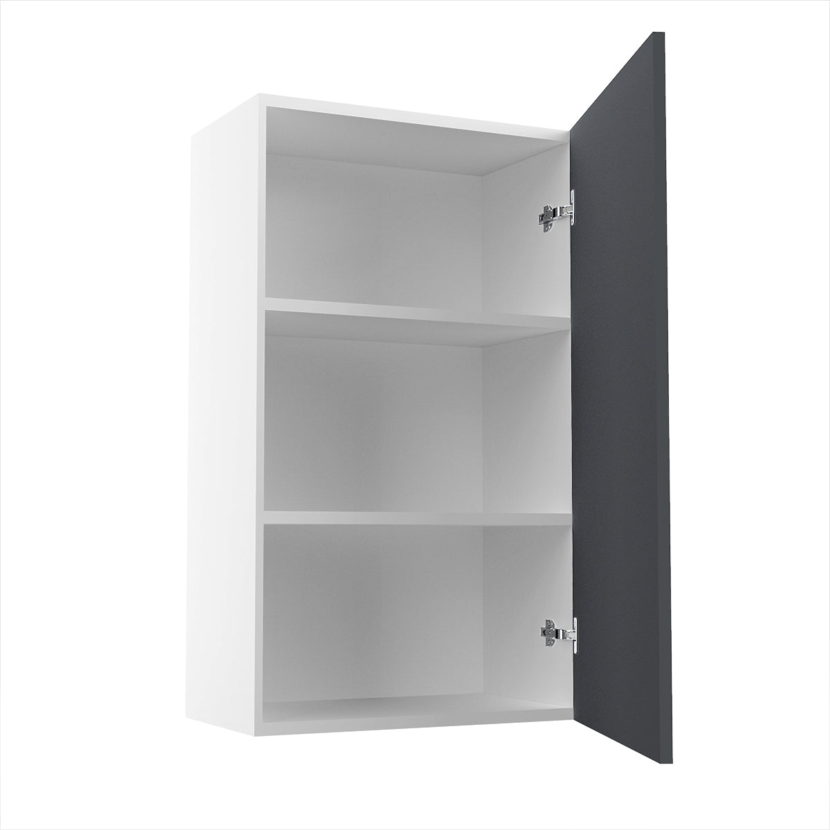RTA - Grey Shaker - Single Door Wall Cabinets | 24"W x 36"H x 12"D