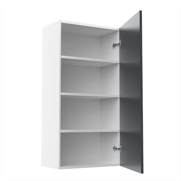 RTA - Grey Shaker - Single Door Wall Cabinets | 24"W x 42"H x 12"D