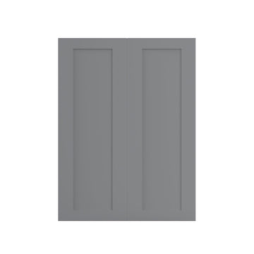 RTA - Grey Shaker - Double Door Wall Cabinet | 24