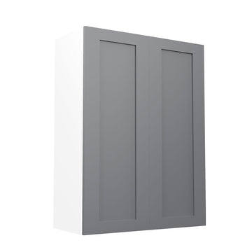 RTA - Grey Shaker - Double Door Wall Cabinet | 24