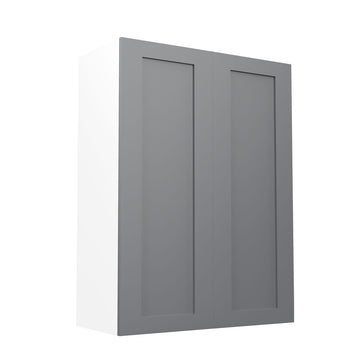 RTA - Grey Shaker - Double Door Wall Cabinets | 27