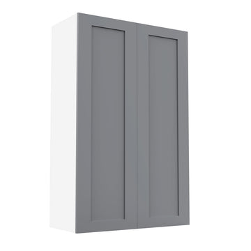 RTA - Grey Shaker - Double Door Wall Cabinets | 27