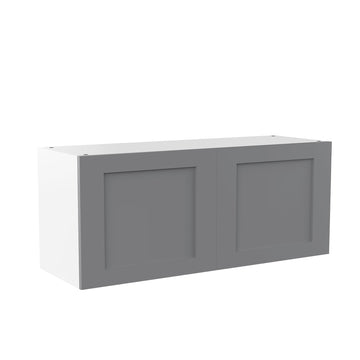 RTA - Grey Shaker - Double Door Wall Cabinets | 33