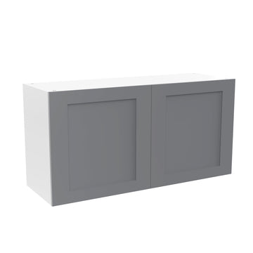 RTA - Grey Shaker - Double Door Wall Cabinets | 33