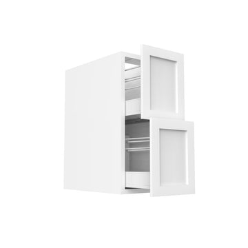 RTA - White Shaker - Floating Vanity Drawer Base Cabinet | 15"W x 34.5"H x 21"D