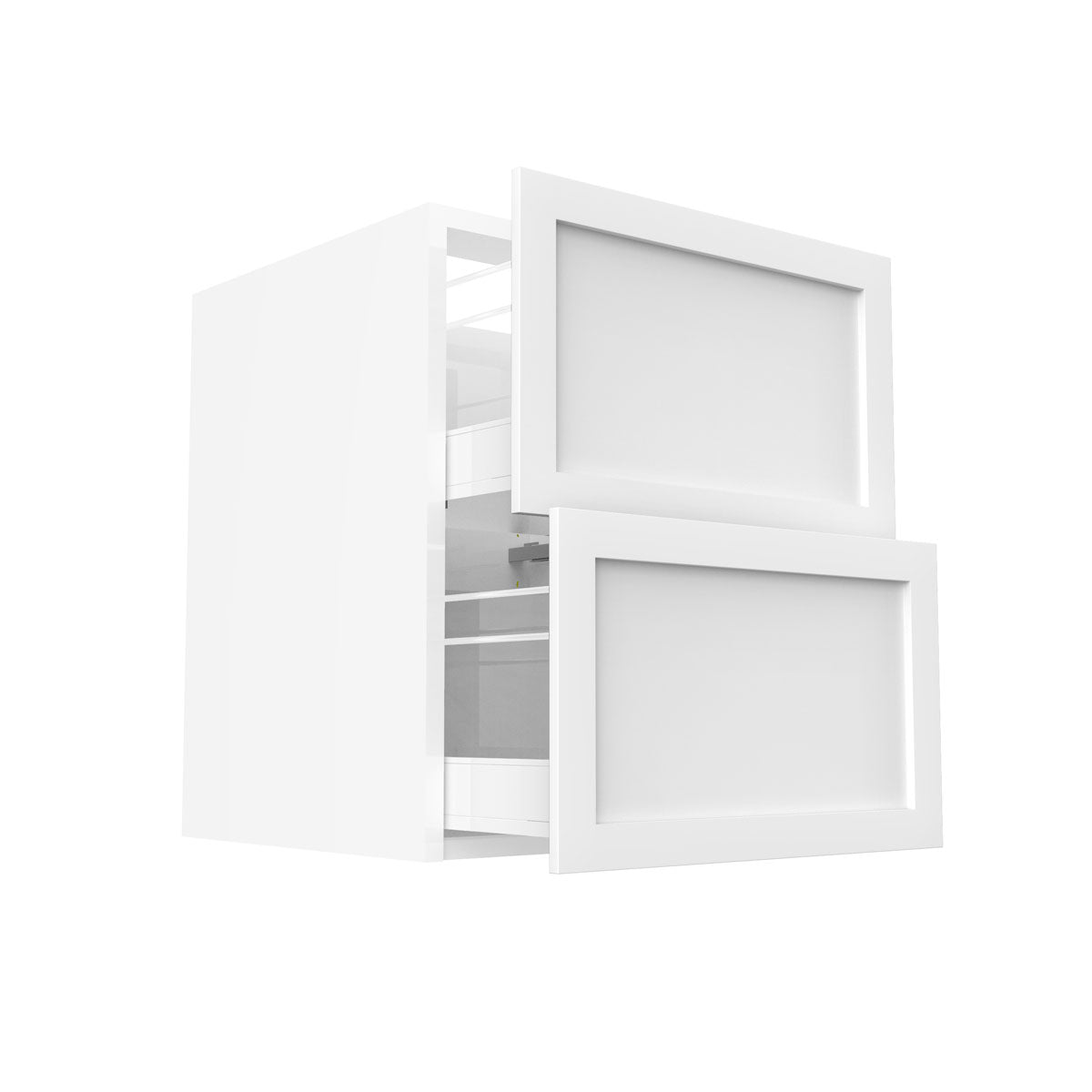 RTA - White Shaker - Floating Vanity Drawer Base Cabinet | 27"W x 30"H x 21"D