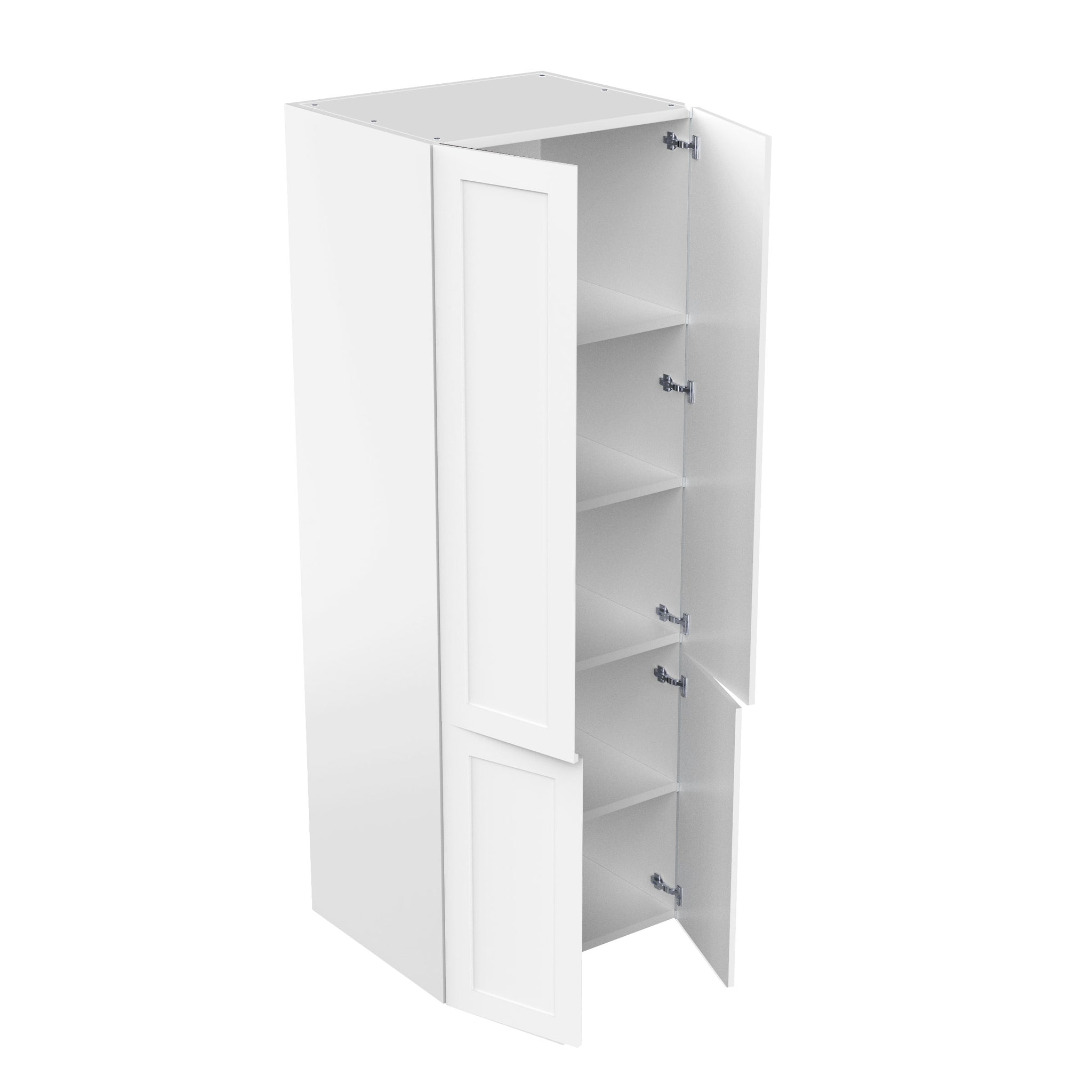 RTA - White Shaker - Double Door Tall Cabinet | 24"W x 90"H x 24"D