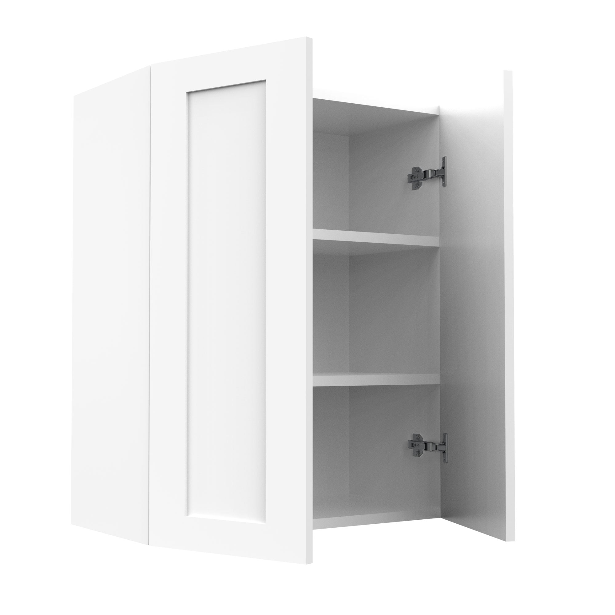 RTA - White Shaker - Double Door Wall Cabinet | 24"W x 30"H x 12"D