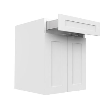 RTA - White Shaker - Double Door Vanity Cabinet | 27"W x 34.5"H x 21"D