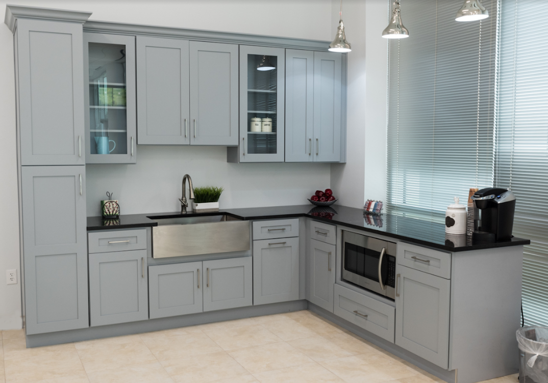 Wall Cabinet Skin Panel - 15W x 30H x 0.25D - Grey Shaker Cabinet - RTA