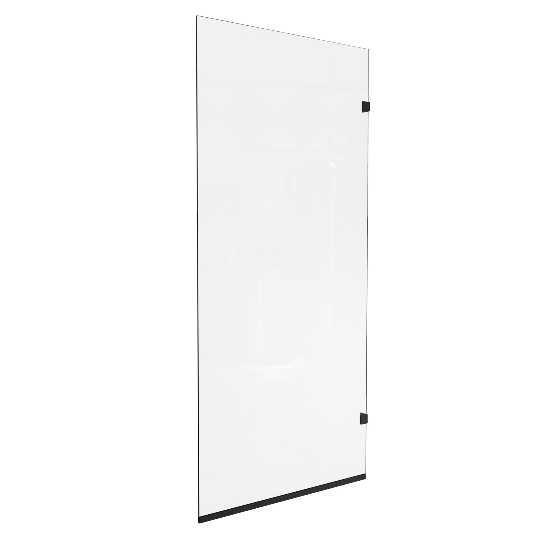 36 In. W x 76 In. H Shower Door Return Panel - 8mm Clear Tempered Glass