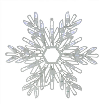 15" Blue LED Lighted Snowflake Christmas Window Silhouette Decoration