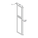 Tall Decorative Door Panel - 23 1/2"W x 84 1/2"H x 3/4"D -Charleston White - RTA