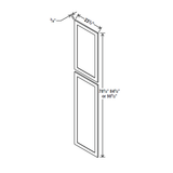 Tall Decorative Door Panel - 23 1/2"W x 90 1/2"H x 3/4"D - Aspen White