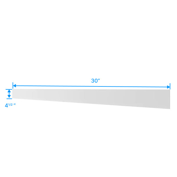 Toe Kick 8' Plywood - 96W x 4 1/2H x 1/8D - Aria White Shaker