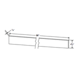 Toe Kick 8' Plywood - 96W x 4 1/2H x 1/8D - Aria Shaker Espresso