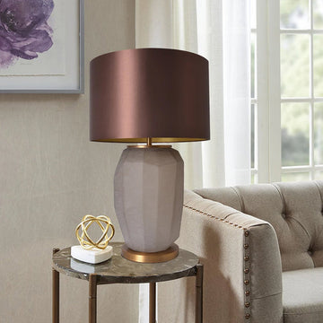 Lola Big Sculpted Glass Table Lamp 30