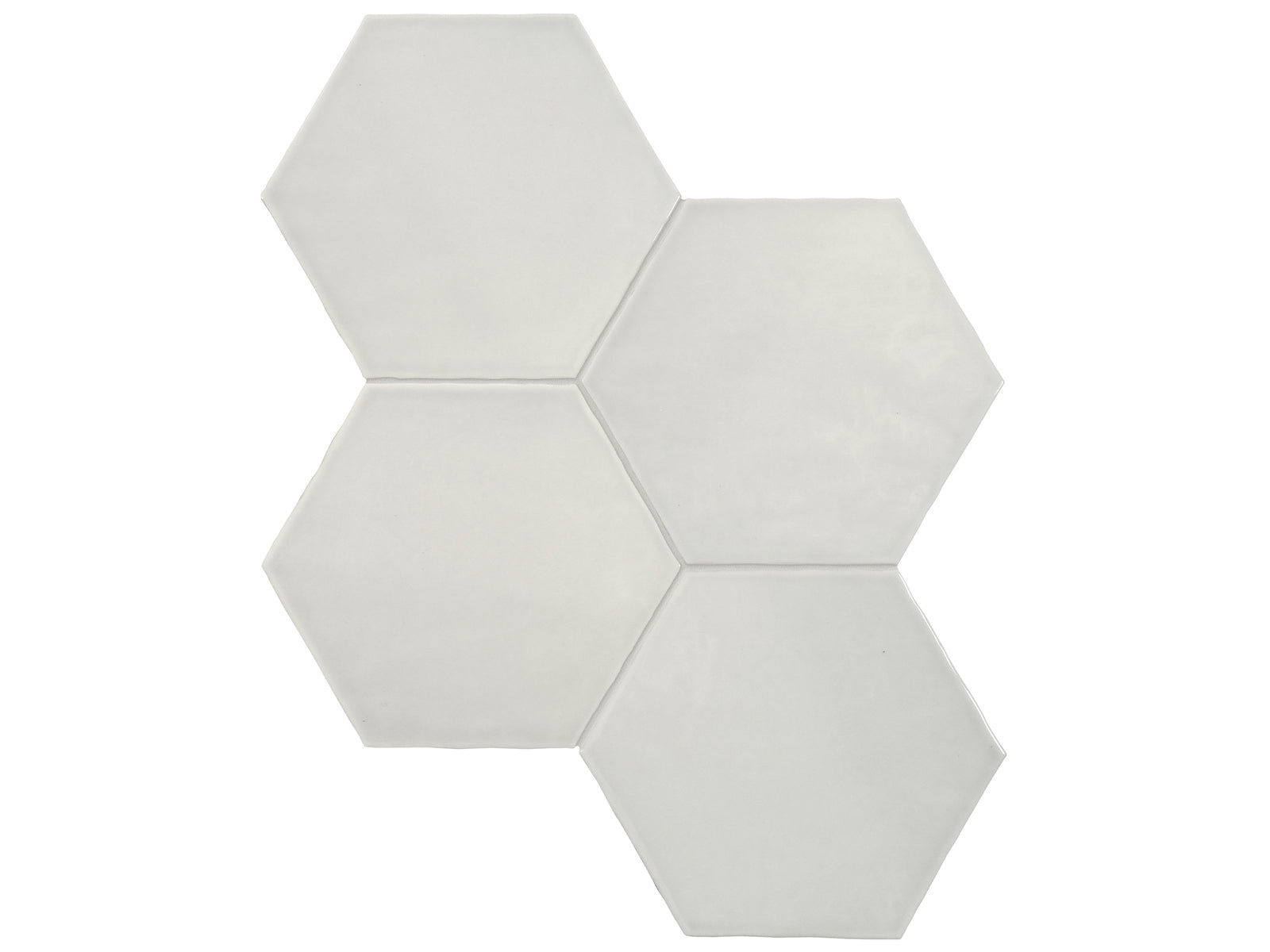 6 in Teramoda Stone Hexagon Glossy Pressed Glazed Ceramic Tile