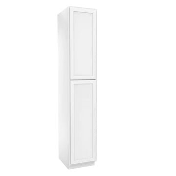Wall Pantry Cabinet - 18W x 96H x 24D - Aria White Shaker - RTA