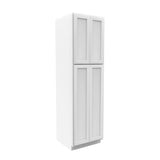 Wall Pantry Cabinet - 24W x 84H x 24D - Aria White Shaker