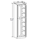 Wall Pantry Cabinet - 24W x 96H x 24D -Charleston White - RTA