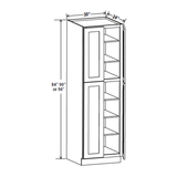 Wall Pantry Cabinet - 30"W x 90"H x 24"D -Charleston White - RTA