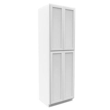 Wall Pantry Cabinet - 30W x 96H x 24D - Aria White Shaker - RTA