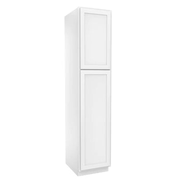 Wall Pantry Cabinet - 18W x 84H x 24D - Aria White Shaker - RTA