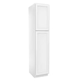 Wall Pantry Cabinet - 18W x 84H x 24D - Aria White Shaker - RTA