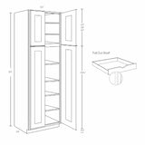 RTA - Elegant White - Double Door Utility Cabinet | 30"W x 84"H x 24"D