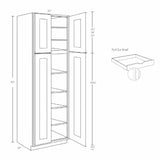 RTA - Elegant White - Double Door Utility Cabinet | 30"W x 90"H x 24"D
