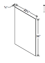 Tall Skin Veneer Panel - 23 1/4 W x 96H x 1/4D - Aria White Shaker - RTA