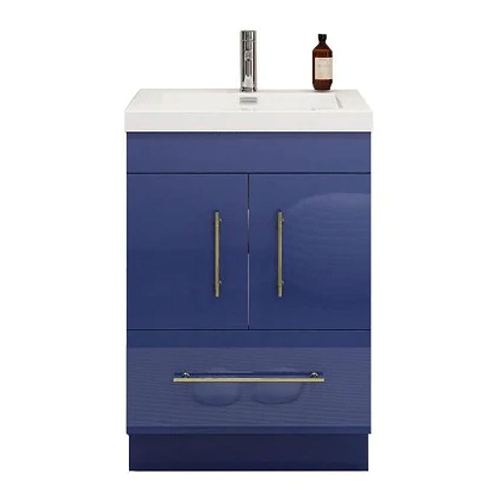 Everest Freestanding Bathroom Vanity with Acrylic Sink, Doors & Drawers