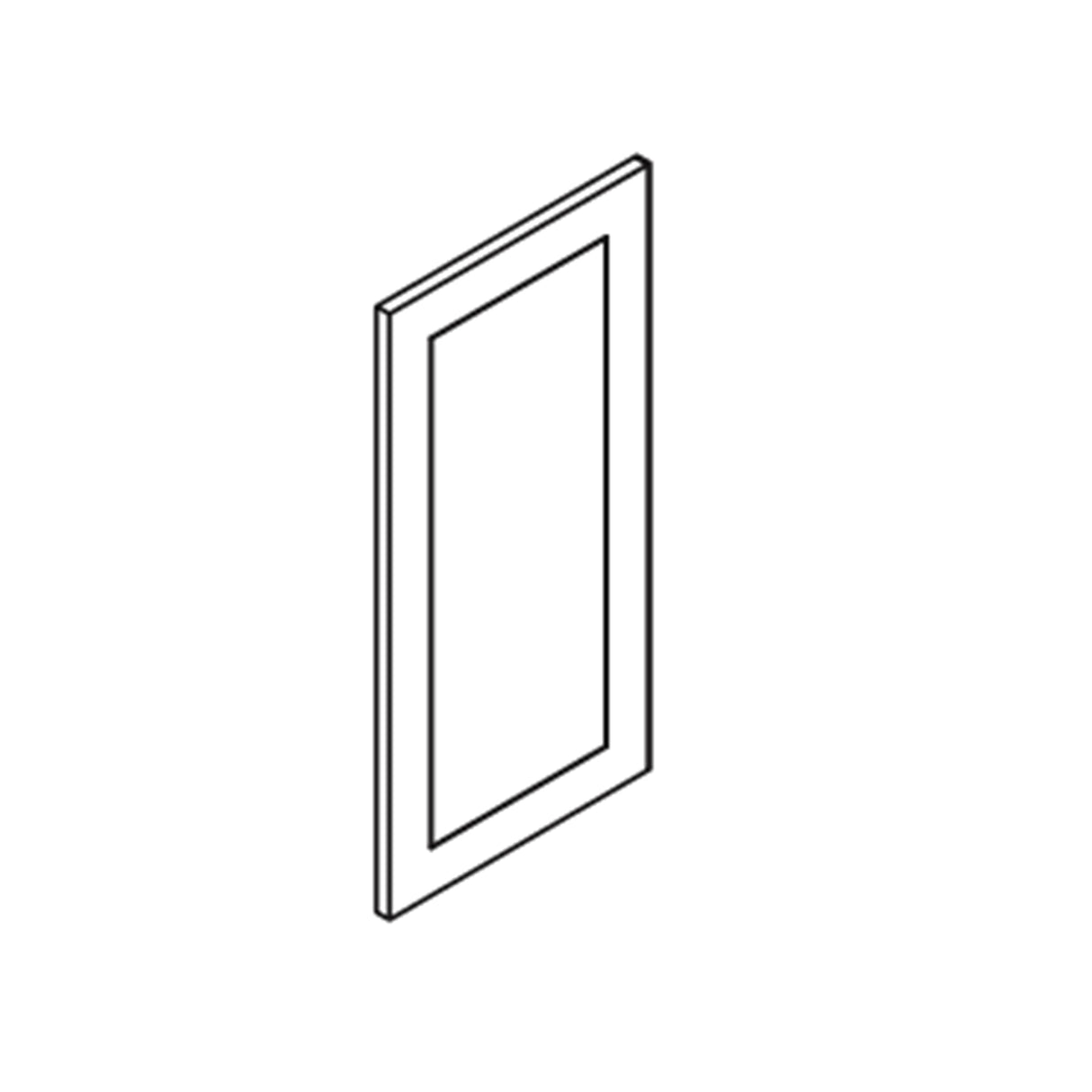Wall Decorative Panel - 11.5"W x 11"H x 0.75"D - Charleston White - RTA