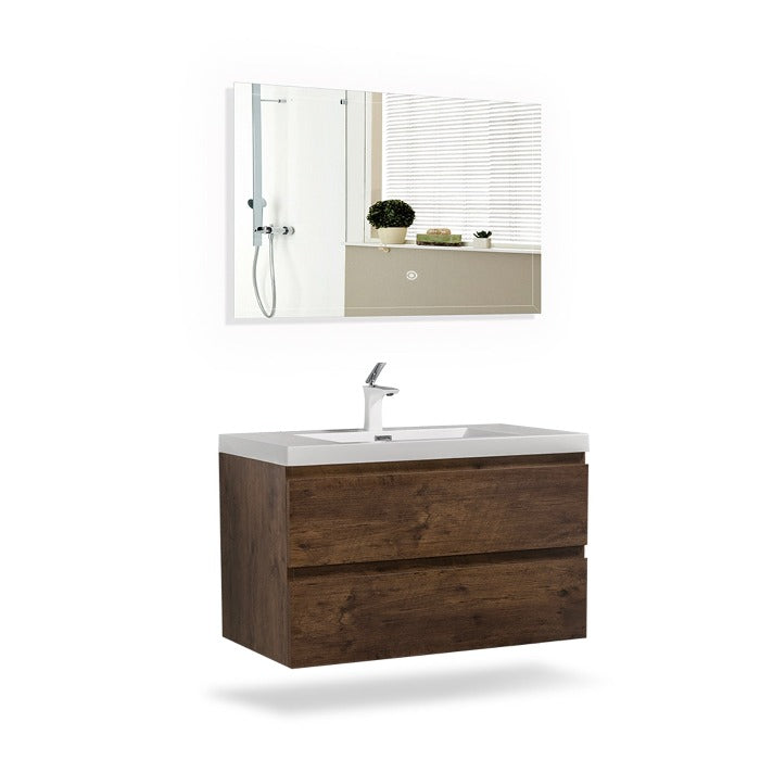 Artland Floating / Wall Mounted Bathroom Vanity With Acrylic Sink